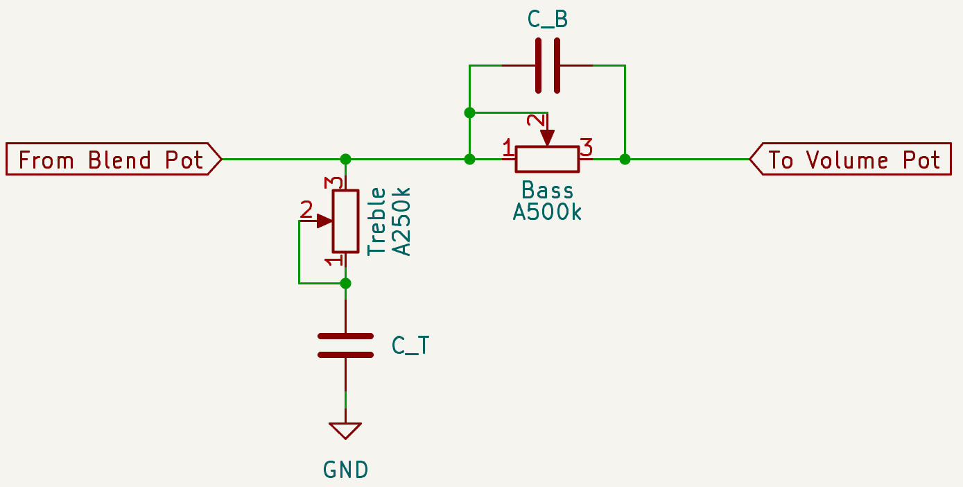 Schematic for Tone Control Circuit Schematic for Tone Control Circuit